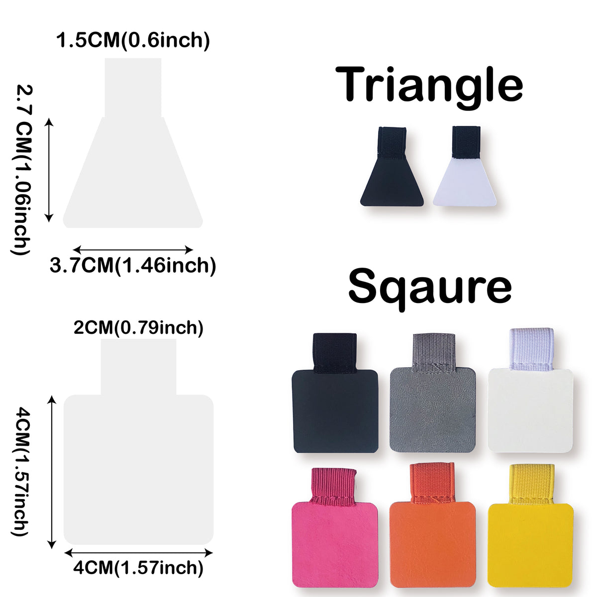 Self-Adhesive PU Leather Pen Clip Pencil Elastic Loop Holder For Notebooks Journals Planners