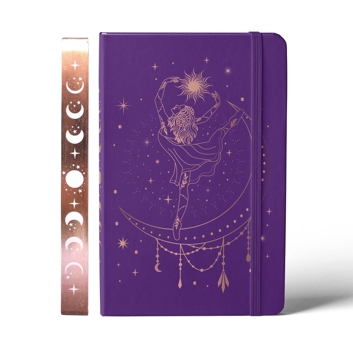 180GSM Bamboo Paper A5 Bullet Dotted Journal Dot Grid Notebook ROSE GOLD Edges And Engrave MOONS BUJO Lovers