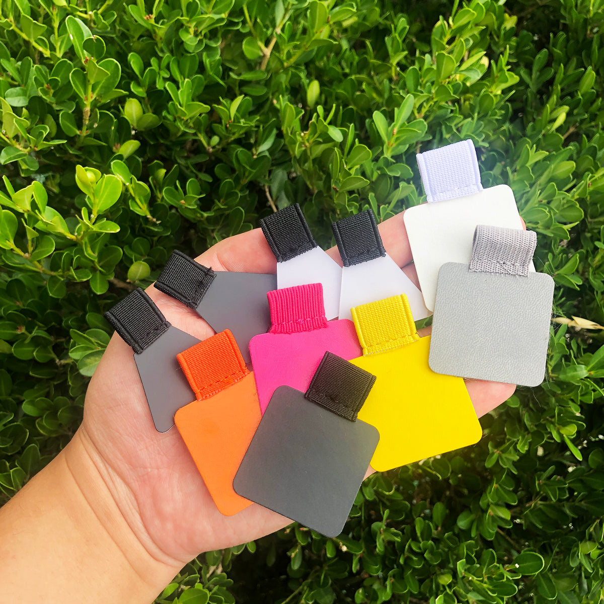 Self-Adhesive PU Leather Pen Clip Pencil Elastic Loop Holder For Notebooks Journals Planners