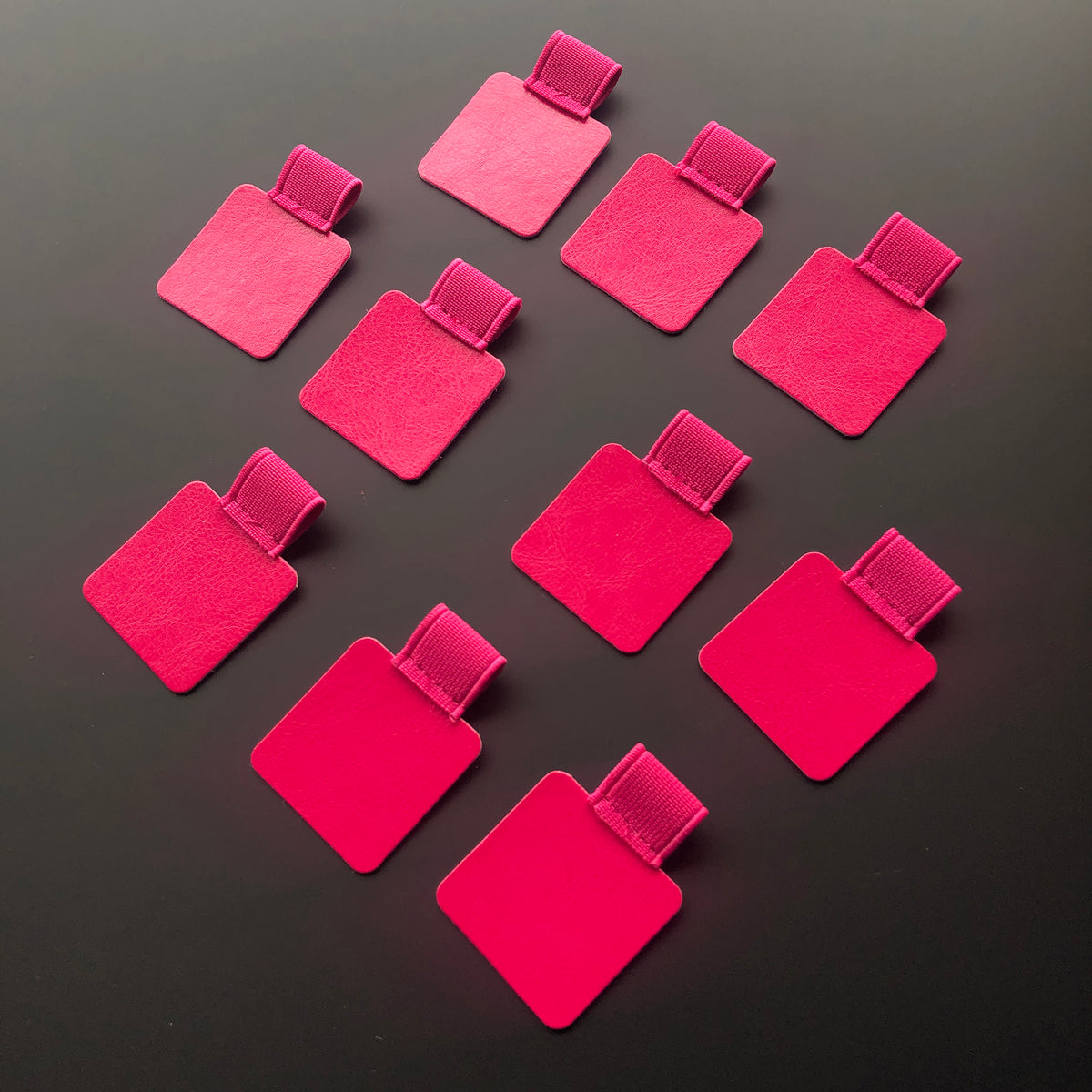 Self-Adhesive PU Leather Pen Clip Pencil Elastic Loop Holder For Notebooks Journals Planners