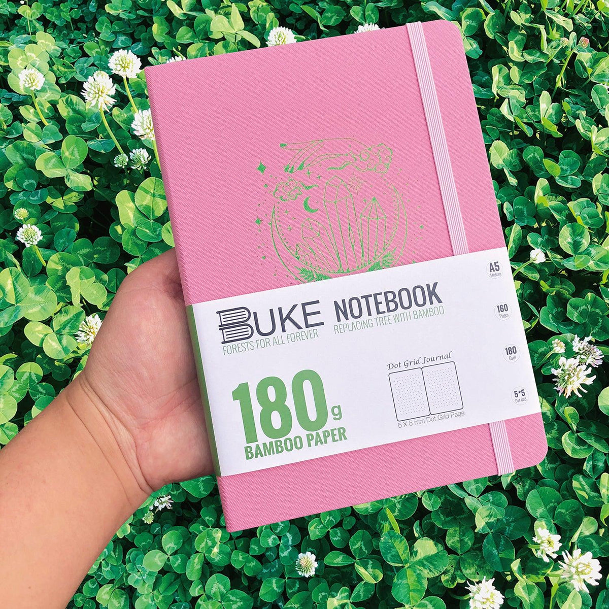 180gsm Bamboo Paper A5 Mystery Diamond Dotted Notebook Dotted Journal Bullet Journal - bukenotebook