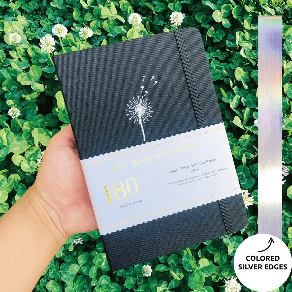 180gsm Bamboo Paper A5 Dandelion Dotted Notebook Dotted Journal Bullet Journal - bukenotebook