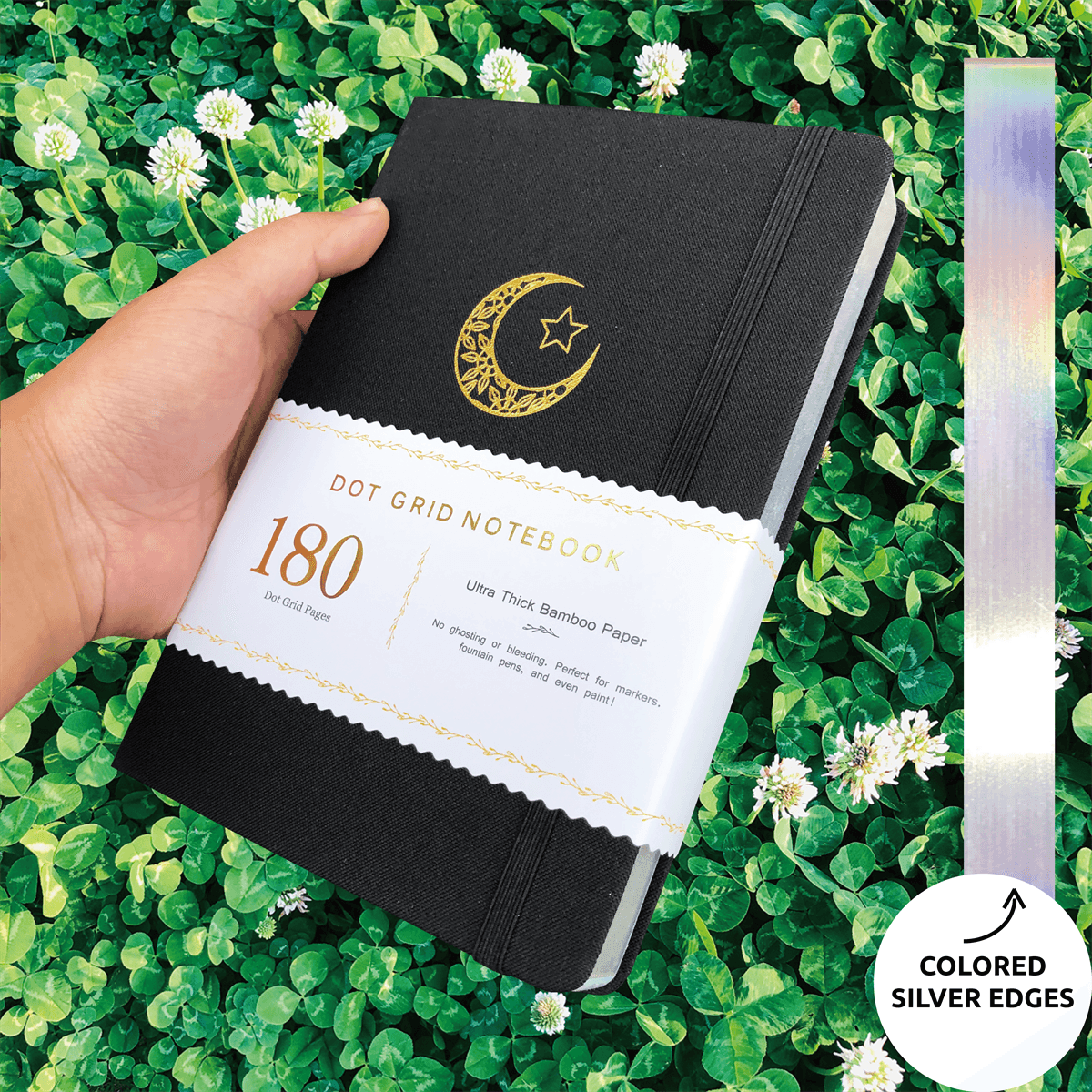 180gsm Bamboo Paper A5 Mysterious Moon Dotted Notebook Dotted Journal Bullet Journal - bukenotebook