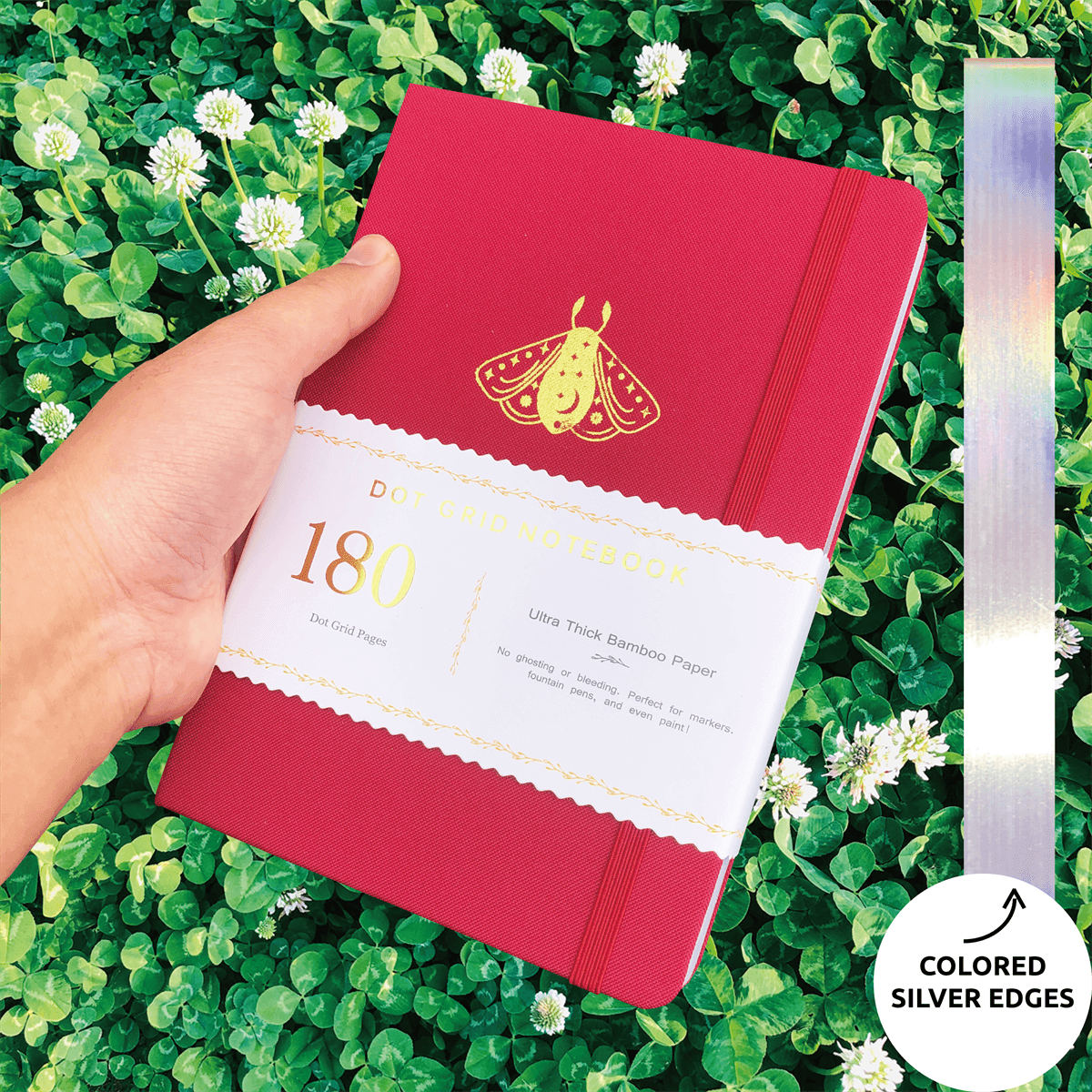 180gsm Bamboo Paper A5 Esoteric Elements Beetle Dotted Notebook Bullet Journal - bukenotebook