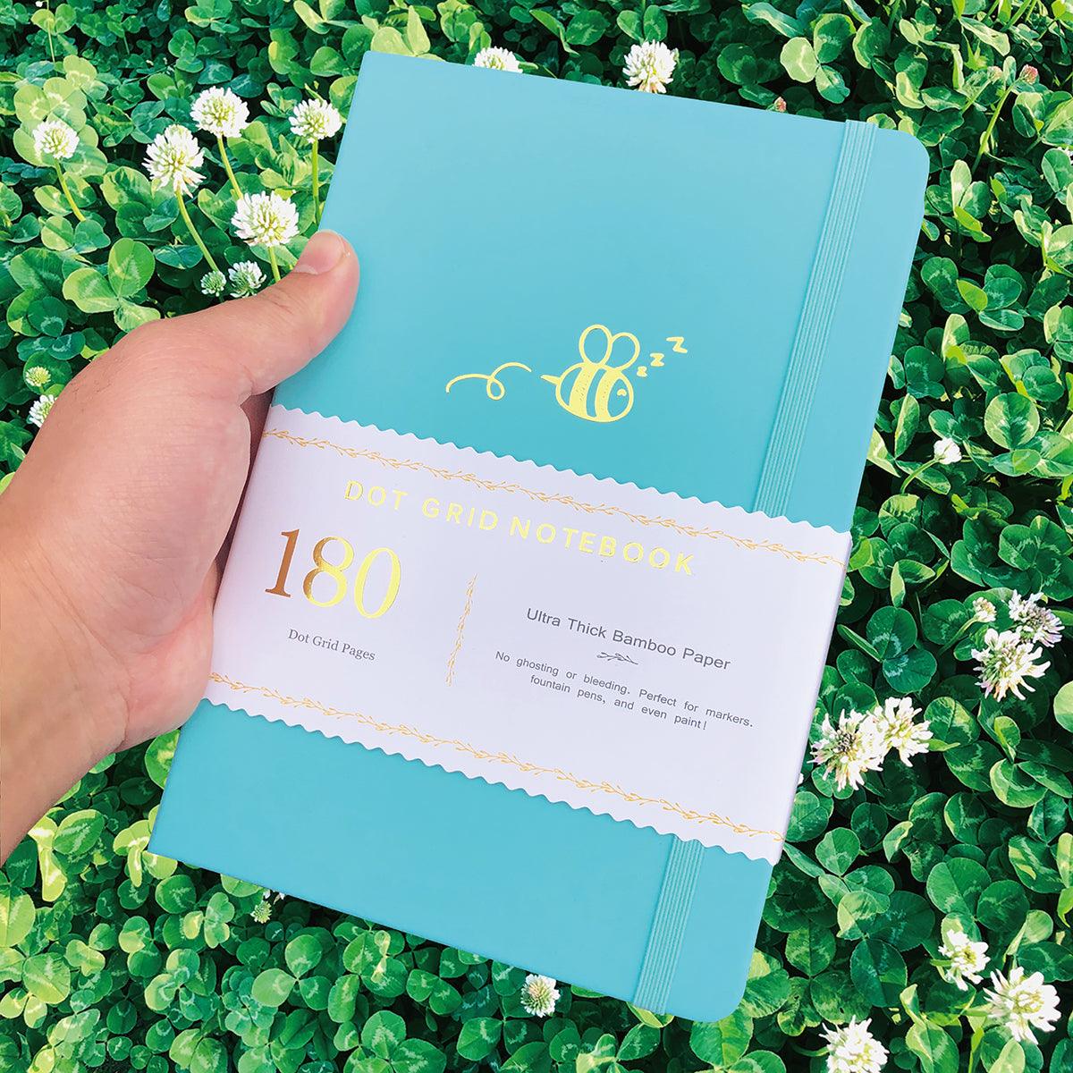 180gsm Bamboo Paper A5 Lovely bee Bullet Dotted Notebook Bullet Journal - bukenotebook