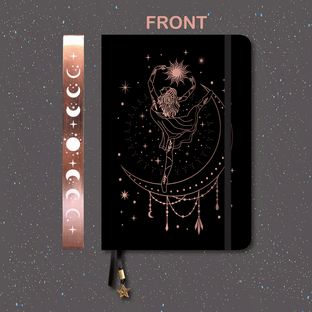 BUKE Medium A5 Hardcover Notebook - Bullet Dotted Journal - 180G Thick Bamboo Paper