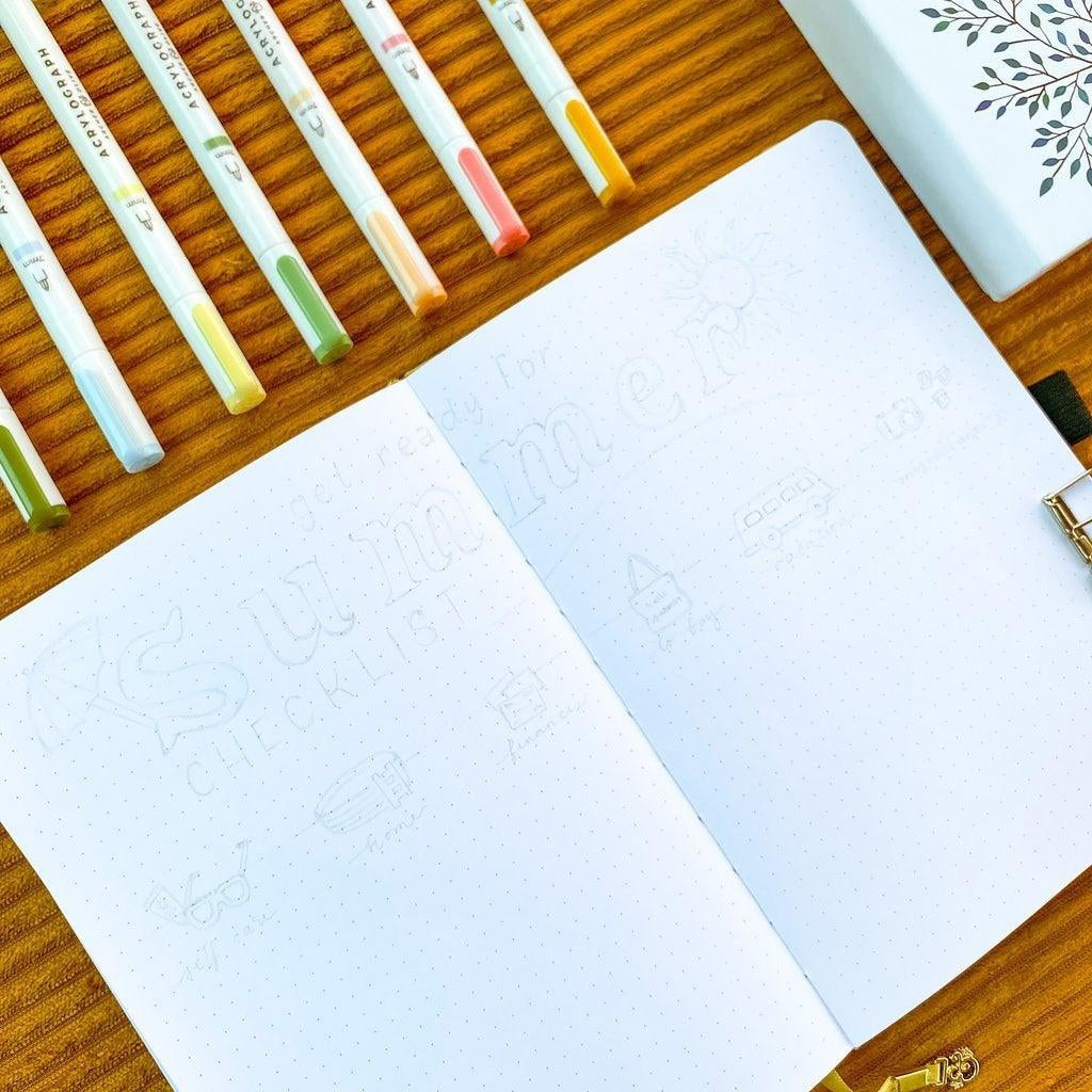Archer and Olive Notebook Get Ready For Summer Checklist In Your Bullet Journal + Free Printable!