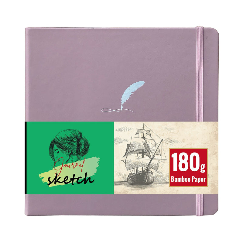 BUKE 8x8 inches Square Sketchbook - Purple Sage Color Hardcover