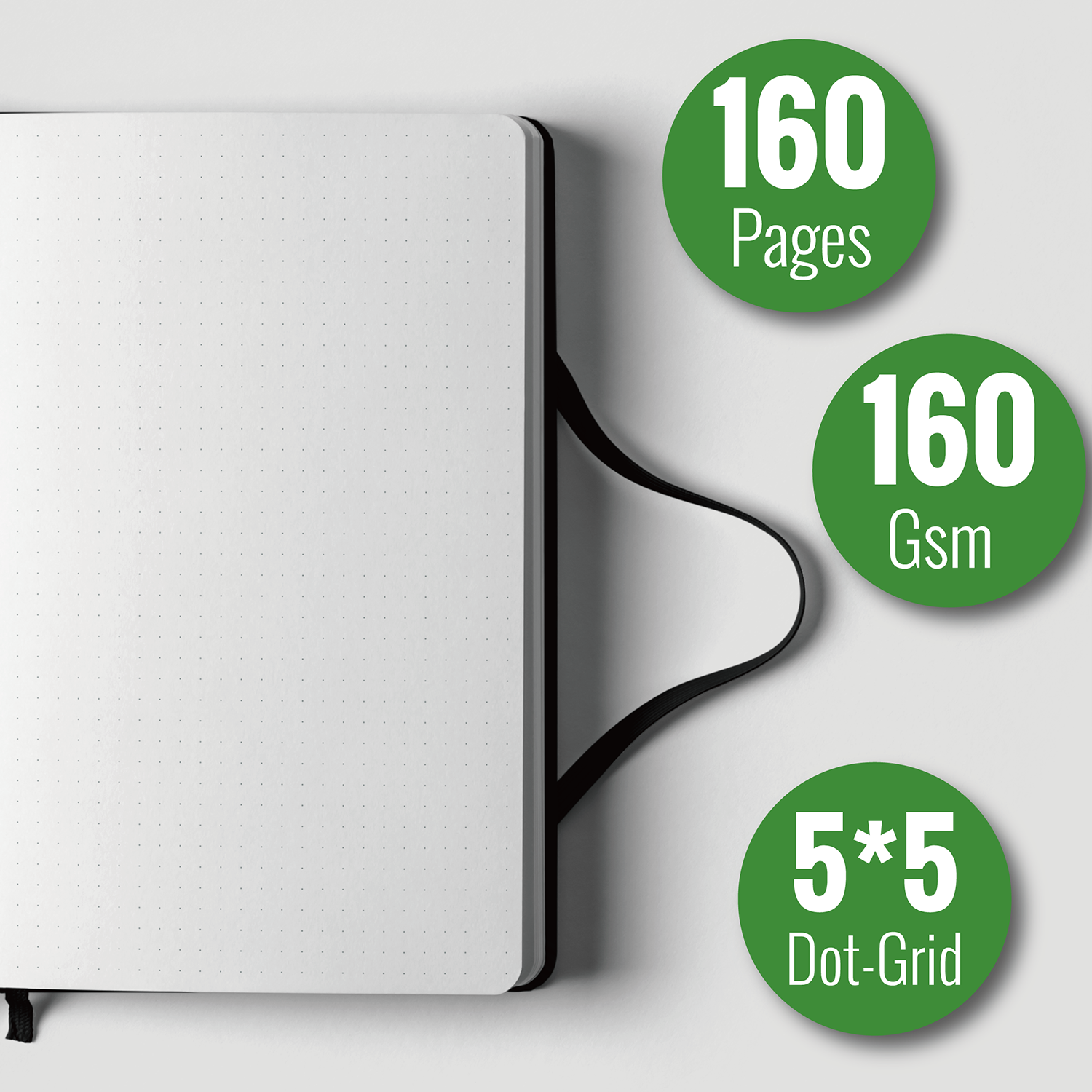 MyStical Mashroom Bullet Dot Grid Notizbuch Gepunktetes Journal A5 PU-Leder Hardcover 160 g/m² Bambuspapier und Goldkante GESCHENKBOX-zoom-2