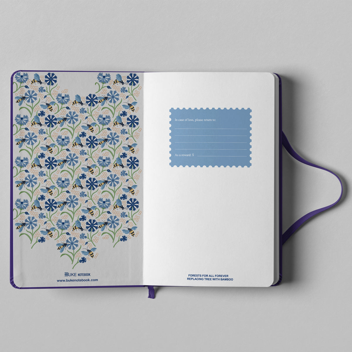 Journal à pois en papier de bambou 160 g/m², taille MOLESKINE de voyage