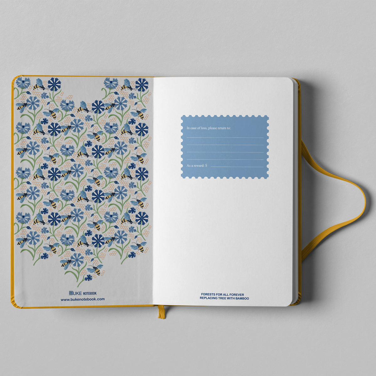 160GSM Bamboo Paper Bullet Dotted Journal-Bees And Blossom-Orange
