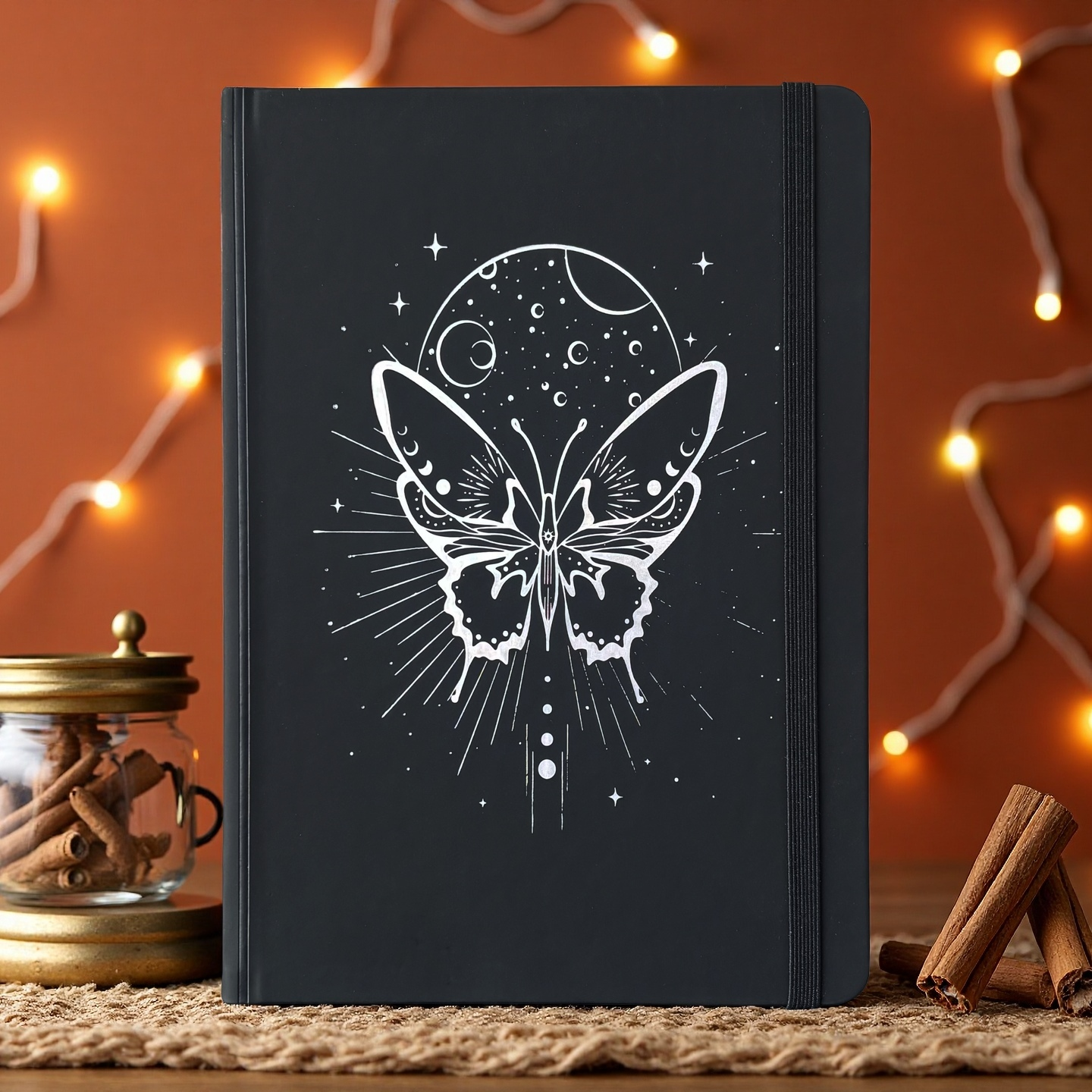 A5 Celestial Butterfly Dot Grid Journal 160gsm Thick Paper PU Hardcover Notebook-zoom-10