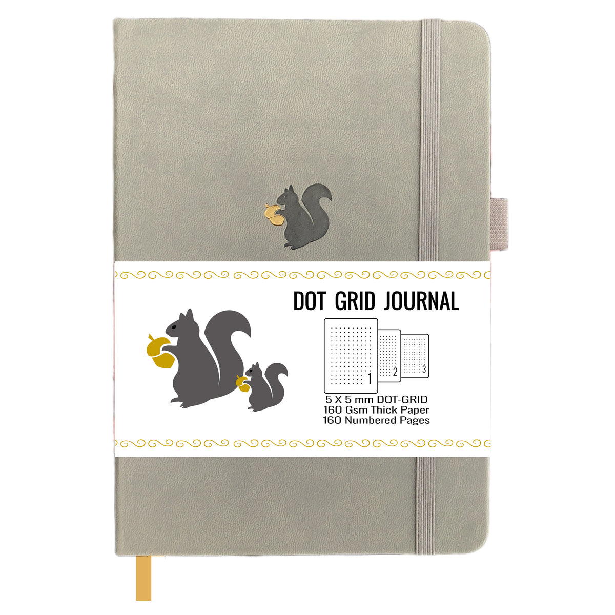 Journal à pois en papier de bambou 160 g/m², taille MOLESKINE de voyage