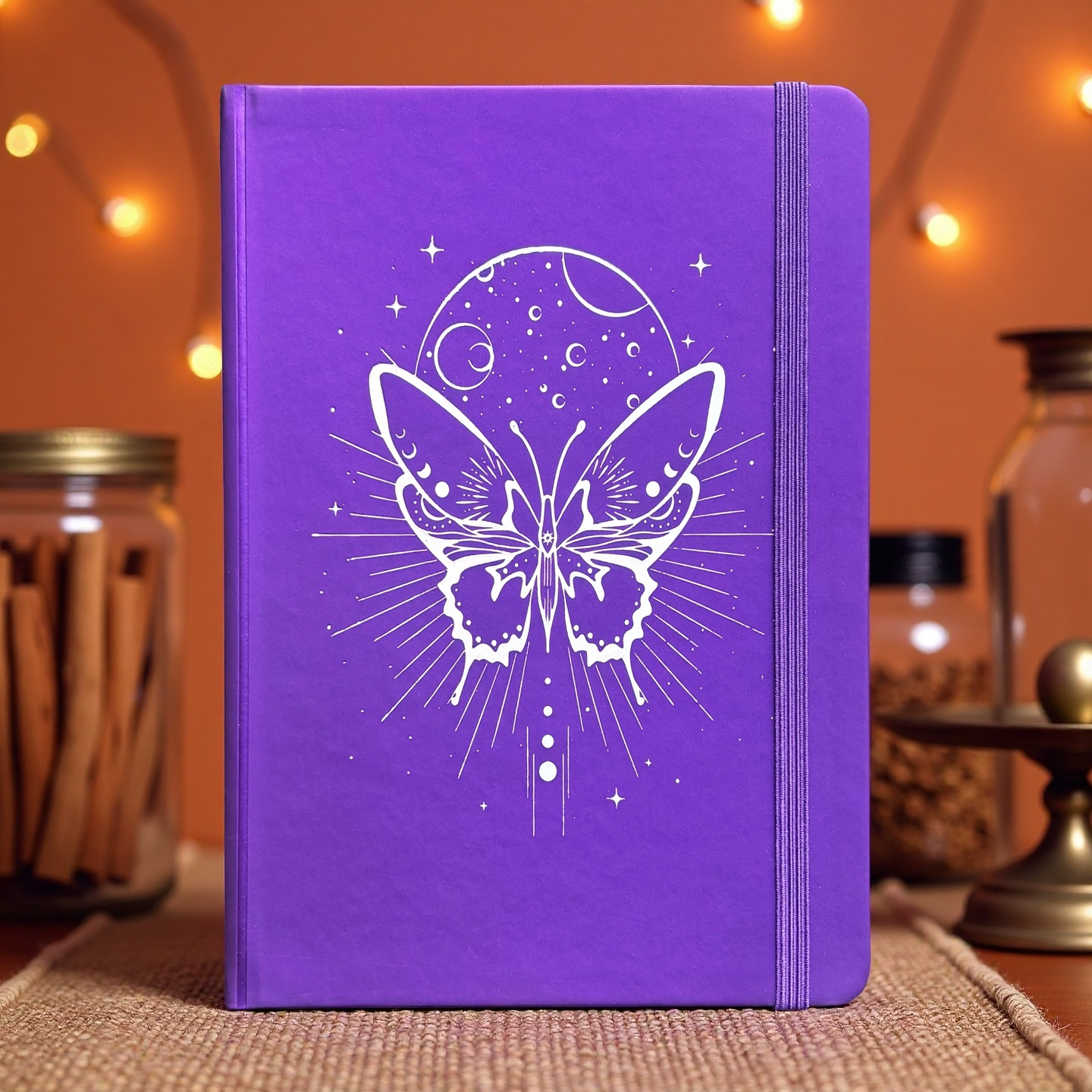 A5 Celestial Butterfly Dot Grid Journal 160gsm Thick Paper PU Hardcover Notebook-zoom-11