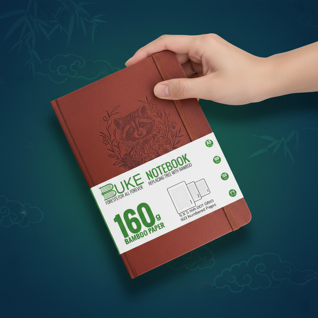 Aesthetic Dotted Journal A5, 160gsm Paper, Faux PU Leather Cover, Lay Flat Design, Great Gift for Writers & Dreamers