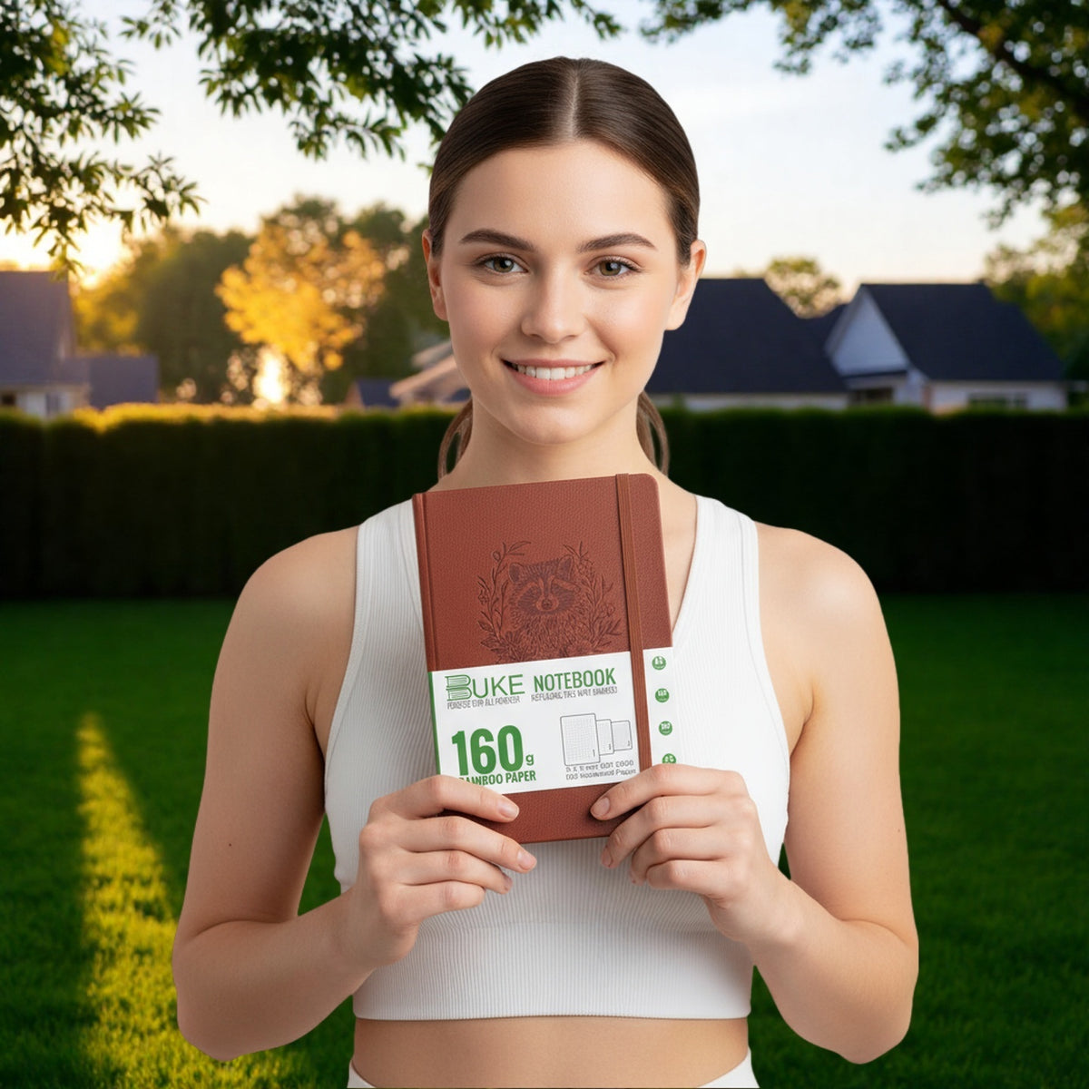 Aesthetic Dotted Journal A5, 160gsm Paper, Faux PU Leather Cover, Lay Flat Design, Great Gift for Writers & Dreamers