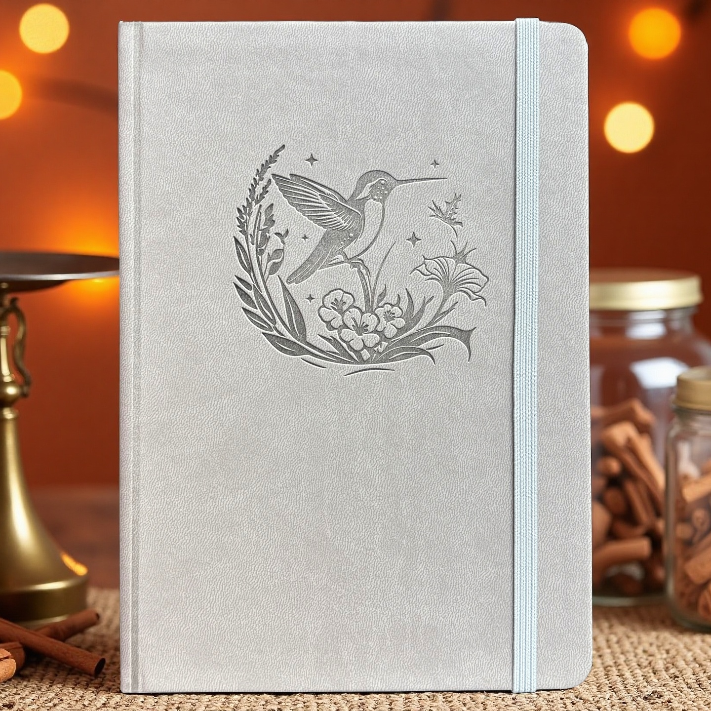 A5 Dot Grid Notebook 160gsm Bamboo Paper Journal with Embossed Hummingbird Cover-11