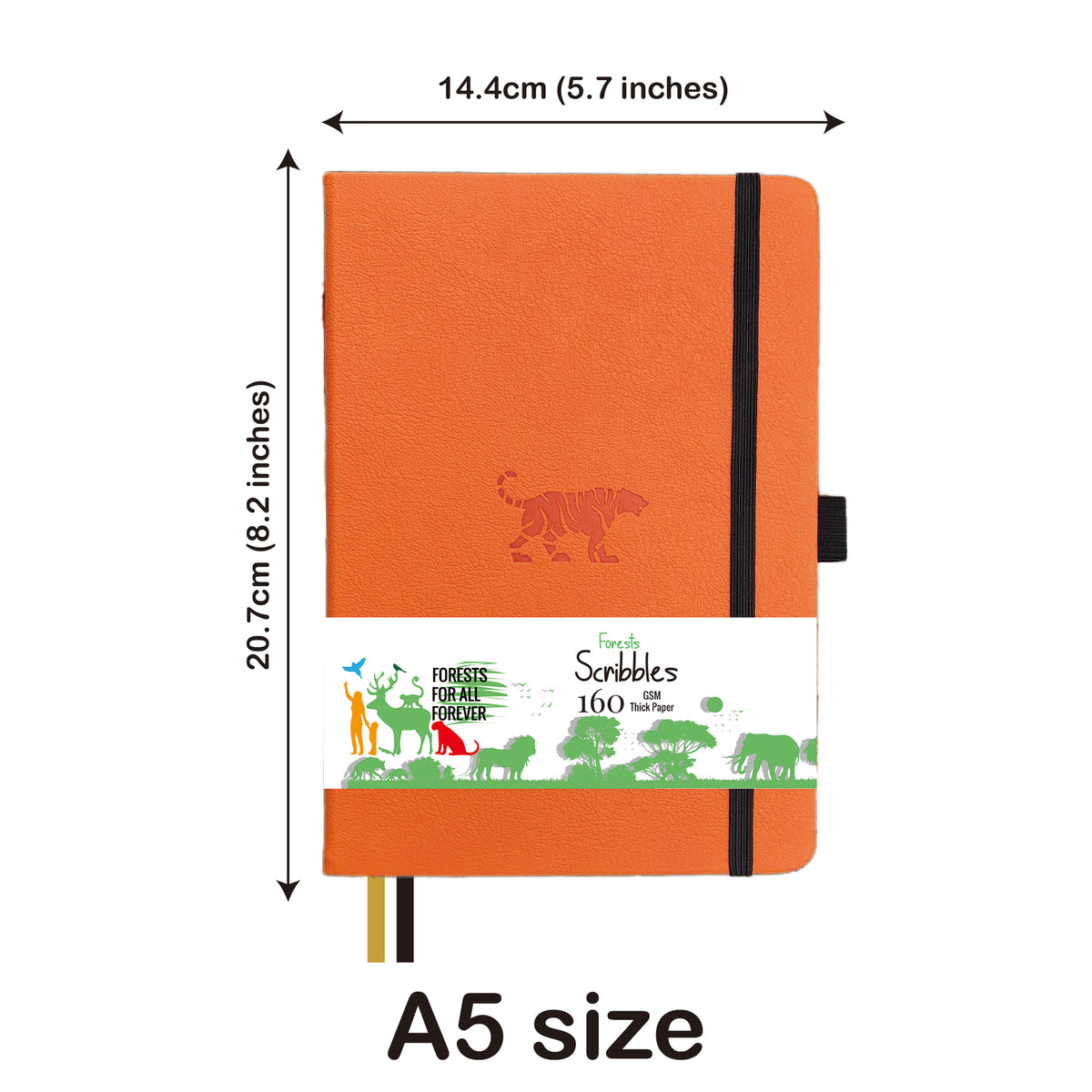 Journal à pois en papier de bambou 160 g/m², taille MOLESKINE de voyage