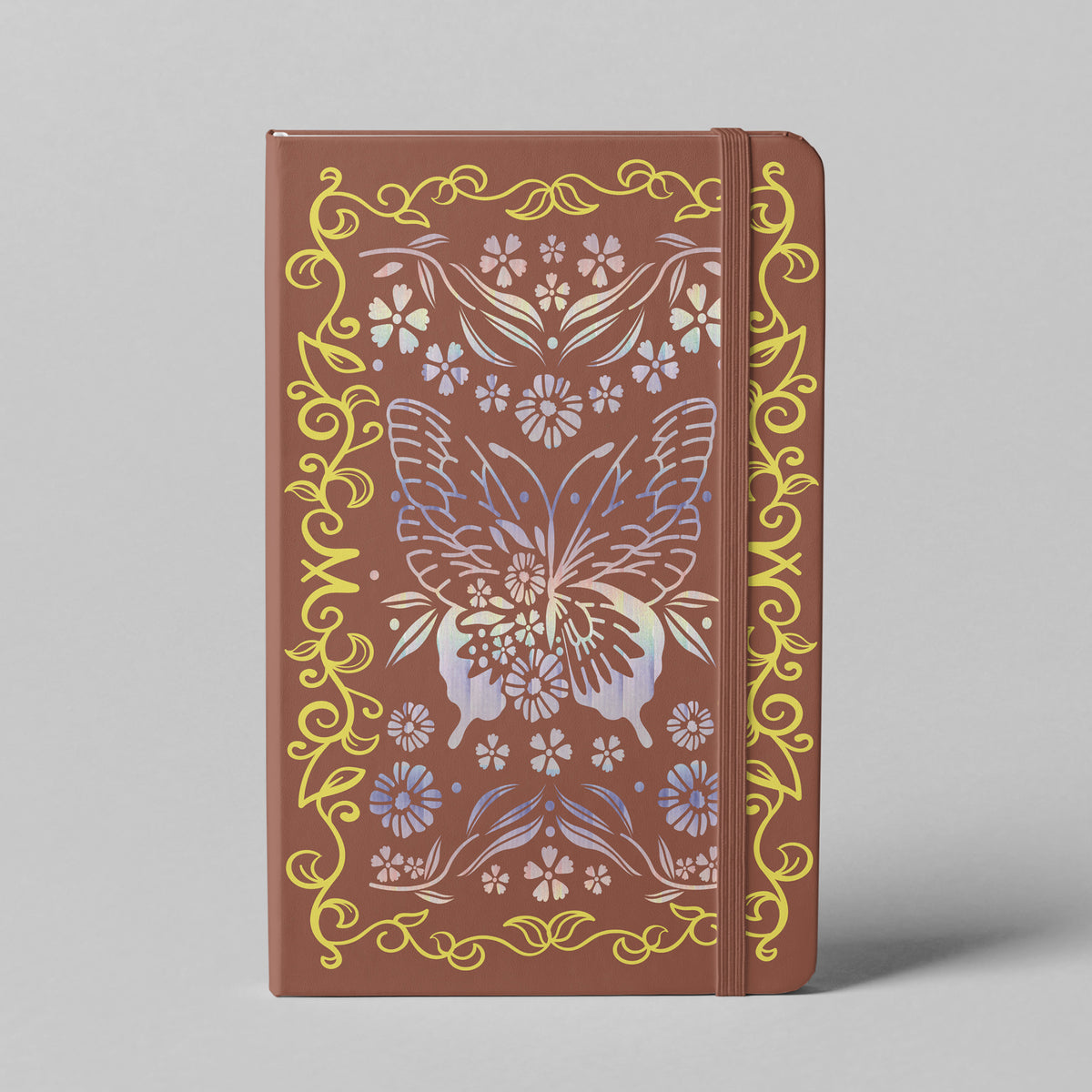 160GSM Bamboo Paper Bullet Dotted Journal- Butterfly And Frame-Red