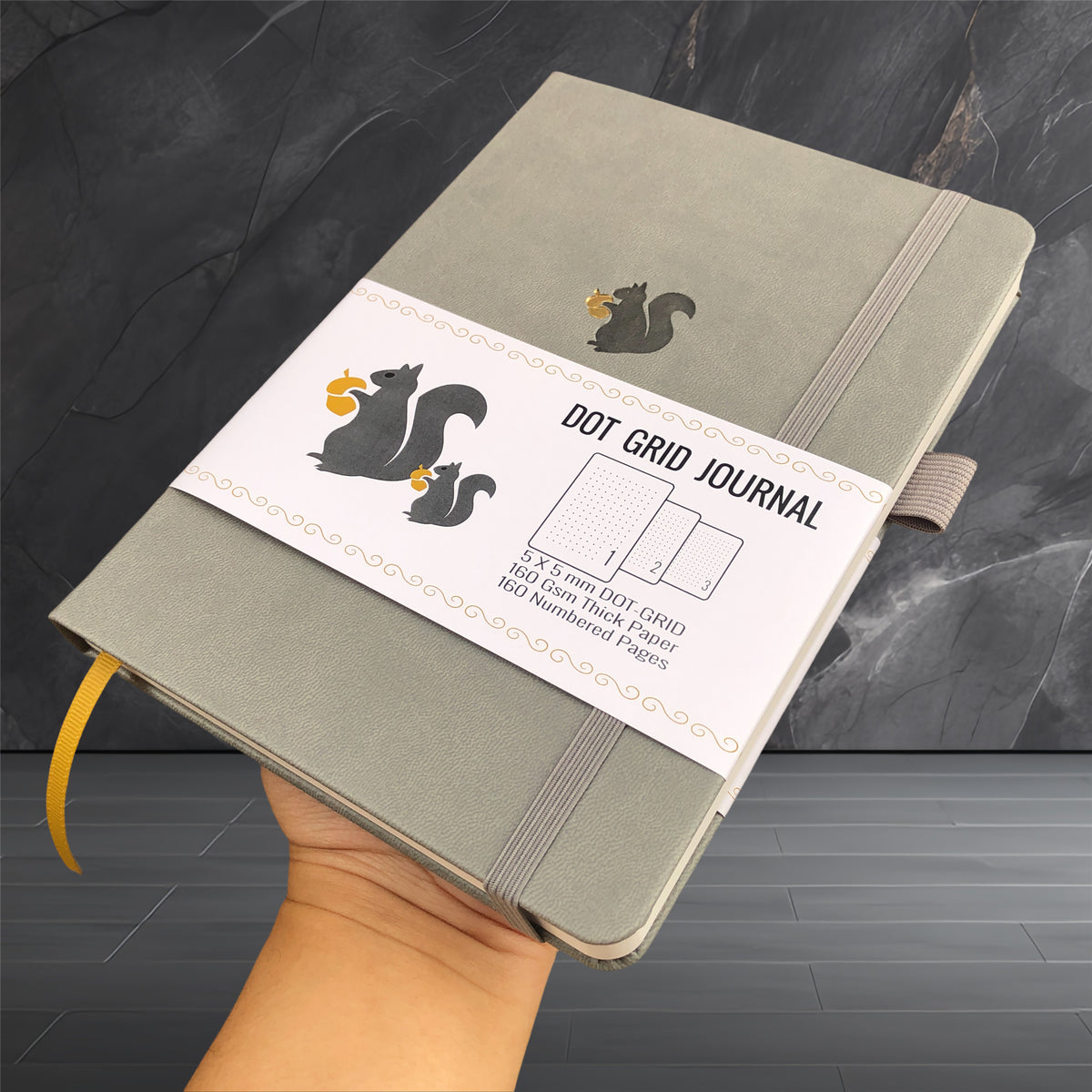 Journal à pois en papier de bambou 160 g/m², taille MOLESKINE de voyage