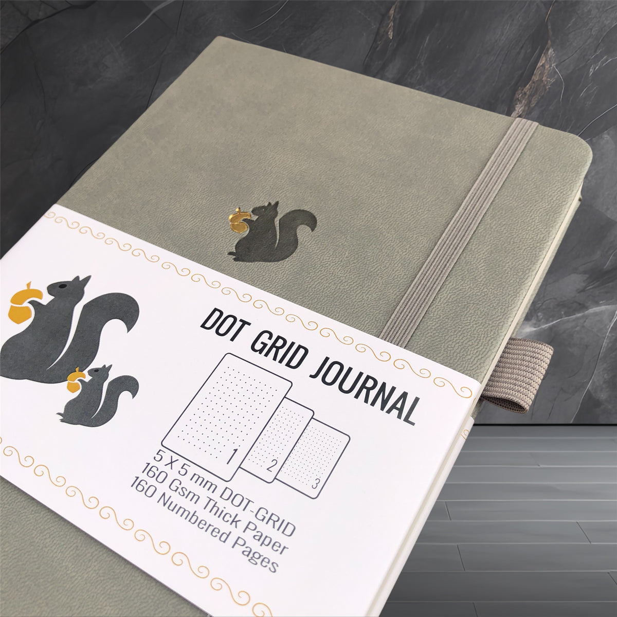 Journal à pois en papier de bambou 160 g/m², taille MOLESKINE de voyage