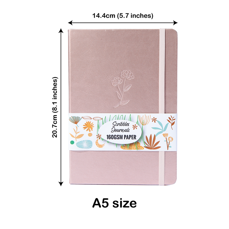 Journal à pois en papier de bambou 160 g/m², taille MOLESKINE de voyage-zoom-