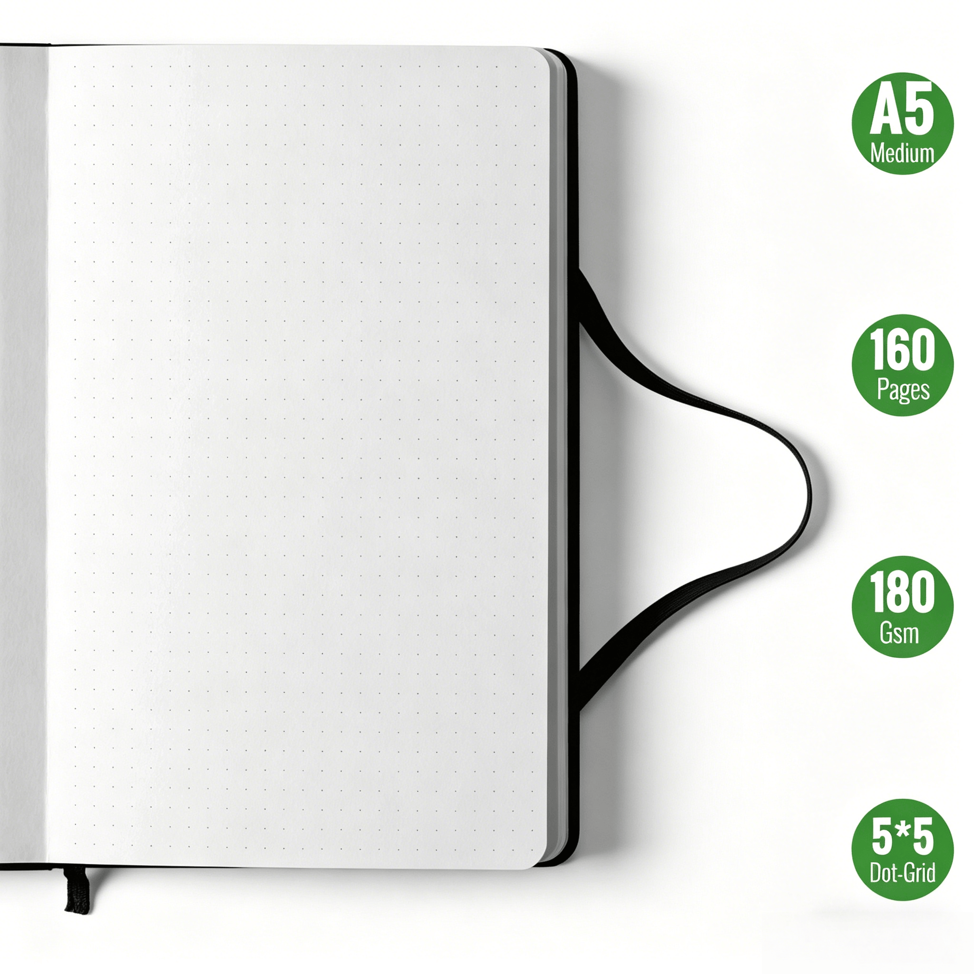 180gsm bambou papier A5 bouteilles mystère pointillé carnet Bullet Journal-7