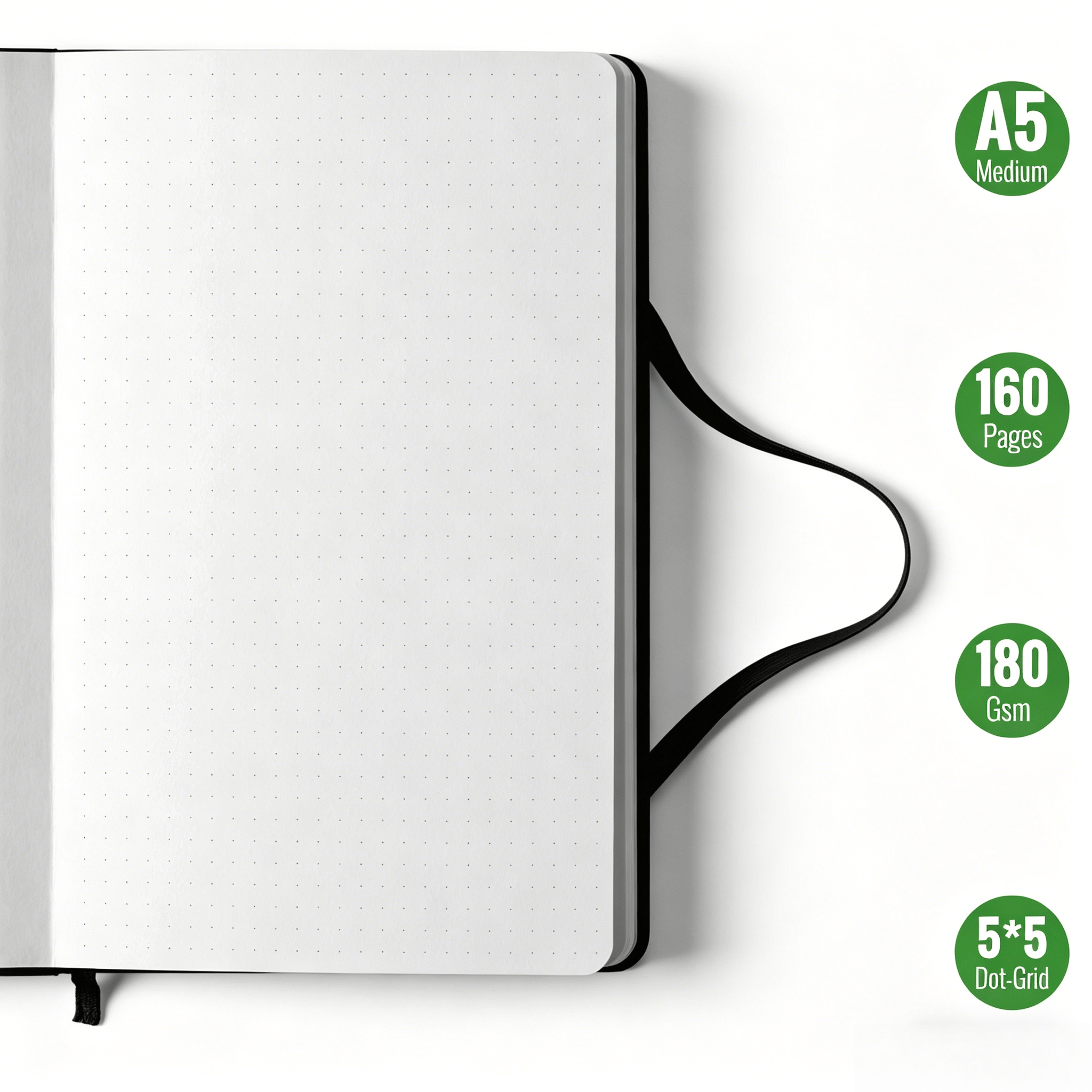 180gsm bambou papier A5 bouteilles mystère pointillé carnet Bullet Journal-zoom-7