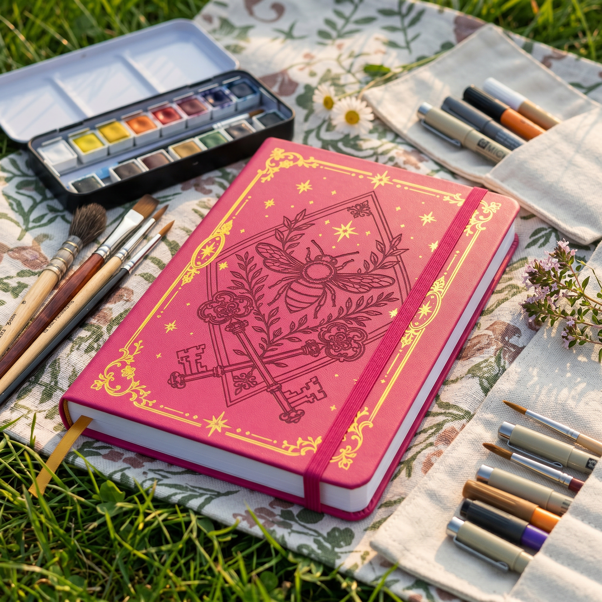 Journal à pois en papier de bambou 160 g/m², taille MOLESKINE de voyage-3