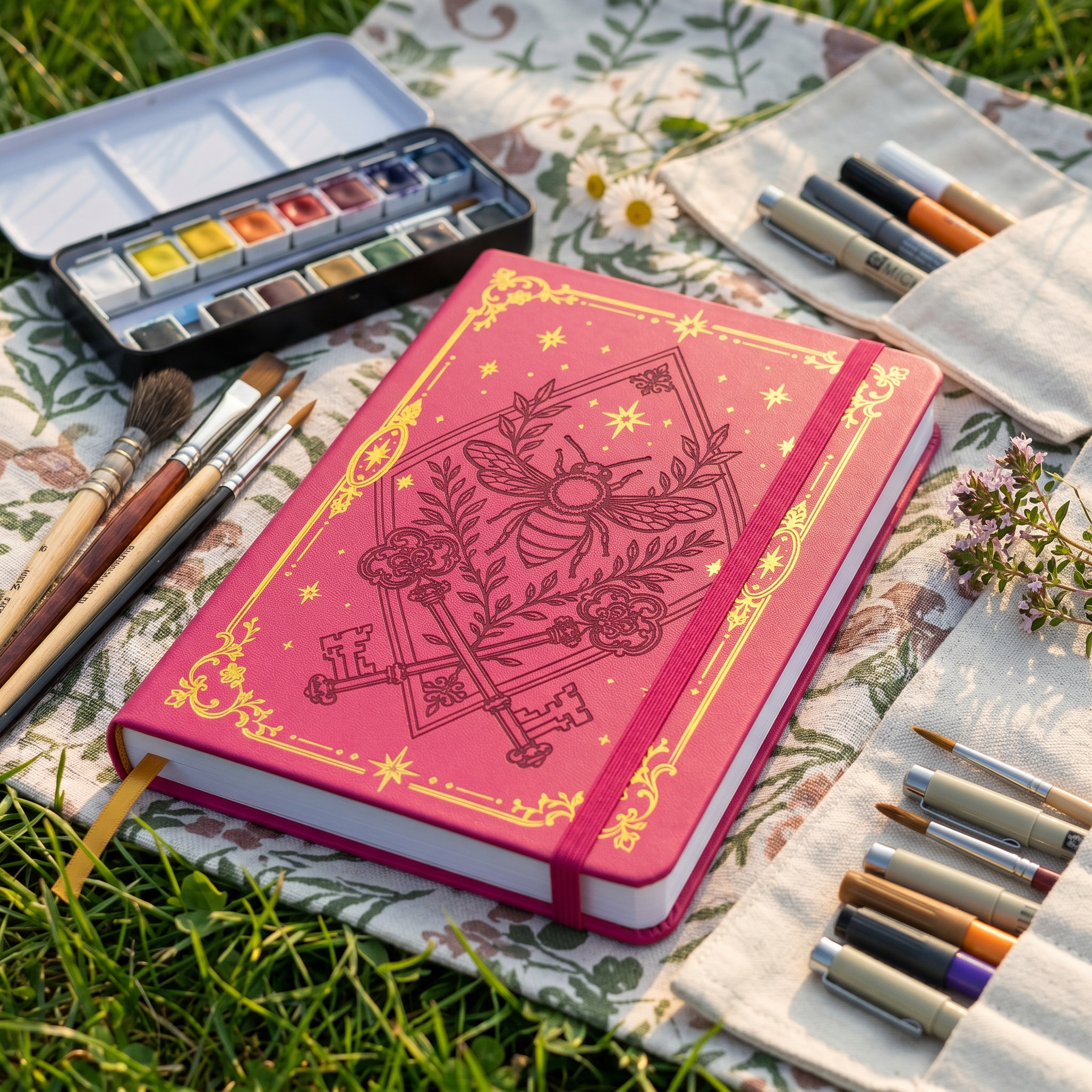 Journal à pois en papier de bambou 160 g/m², taille MOLESKINE de voyage-zoom-3