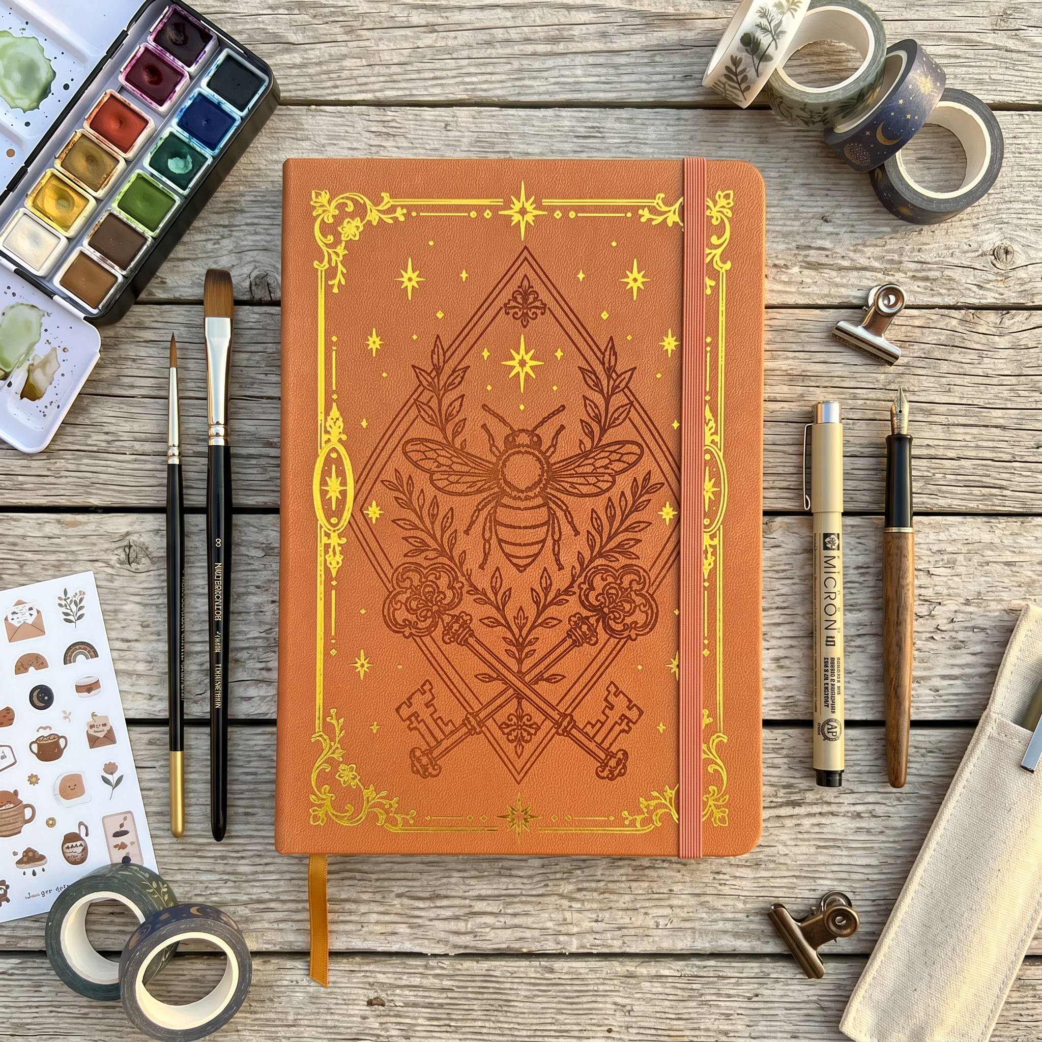 Journal à pois en papier de bambou 160 g/m², taille MOLESKINE de voyage-zoom-11