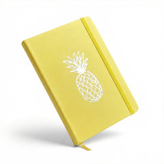 Black version of BUKE pineapple dot grid notebook