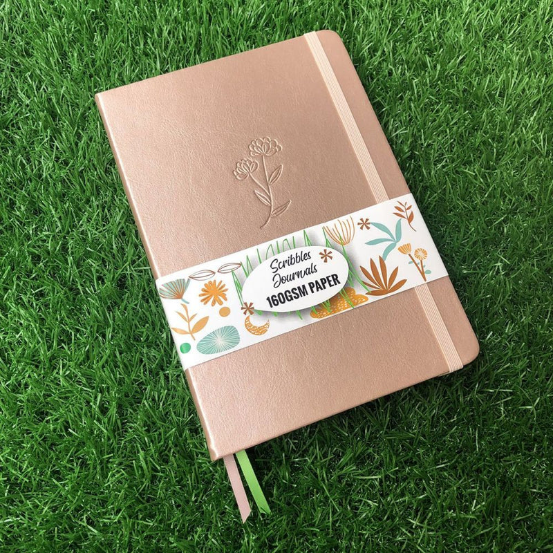 Journal à pois en papier de bambou 160 g/m², taille MOLESKINE de voyage-zoom-