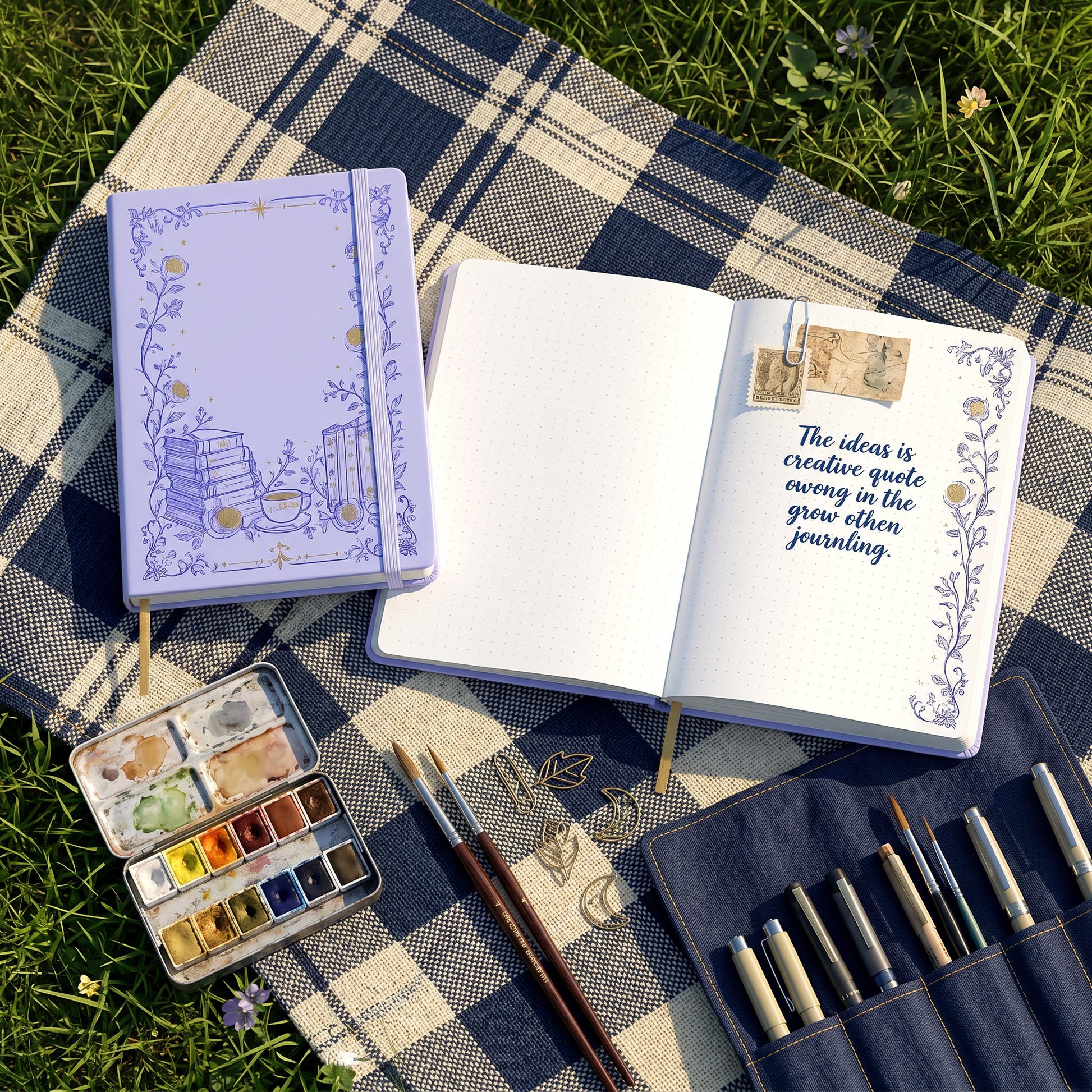 Journal à pois en papier de bambou 160 g/m², taille MOLESKINE de voyage-11