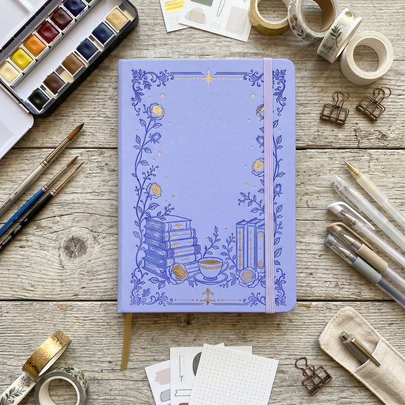 Journal à pois en papier de bambou 160 g/m², taille MOLESKINE de voyage-zoom-