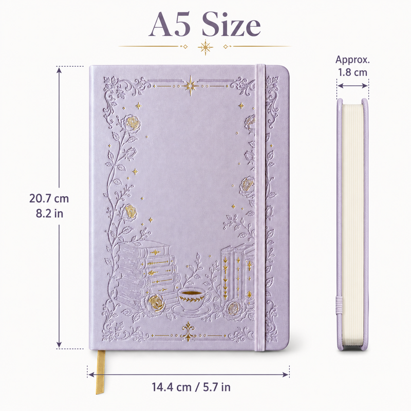 Journal à pois en papier de bambou 160 g/m², taille MOLESKINE de voyage-zoom-