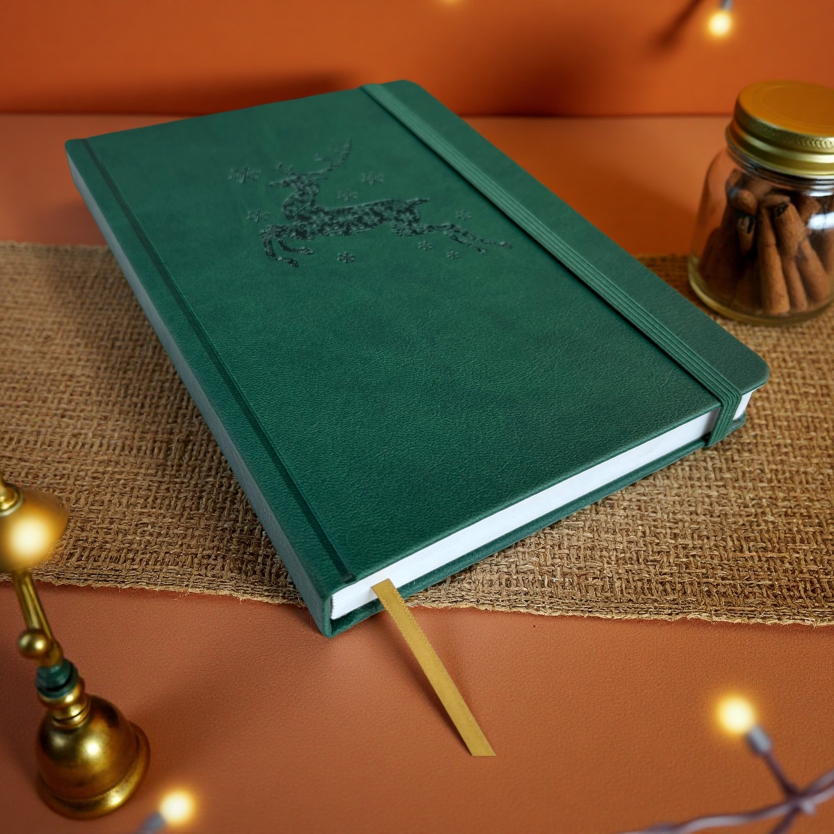 Luxury Dotted Journal A5 160gsm Thick Paper, 160 Numbered Pages, Faux Leather Hard Cover, Perfect Gift for Writers