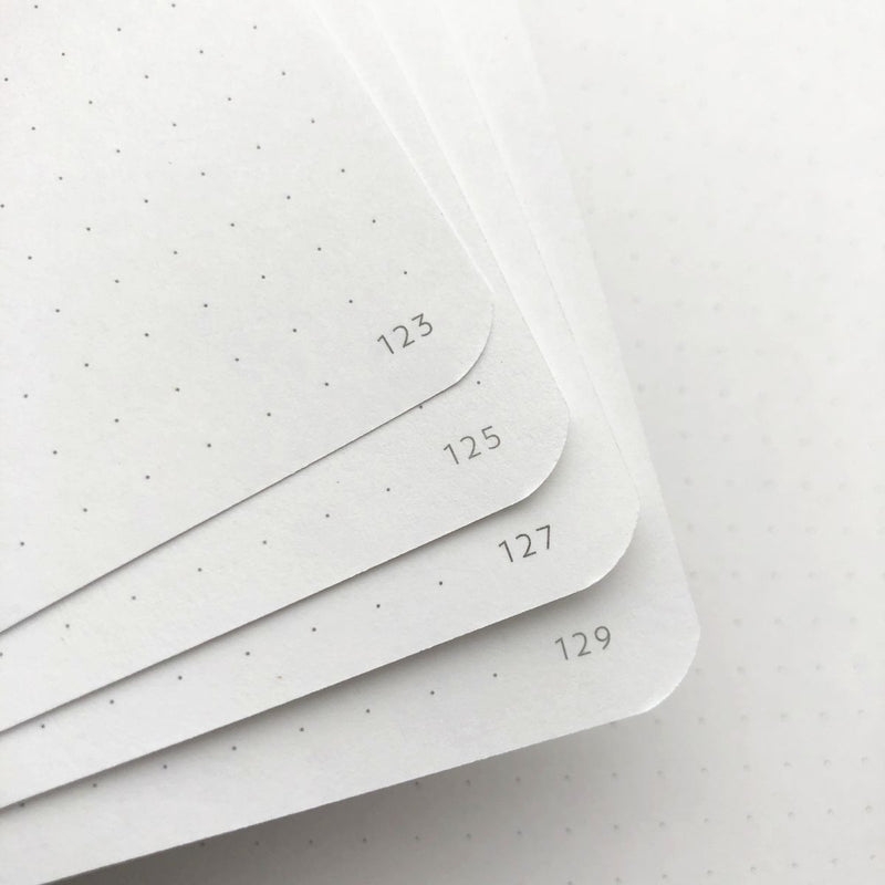 Journal à pois en papier de bambou 160 g/m², taille MOLESKINE de voyage-zoom-