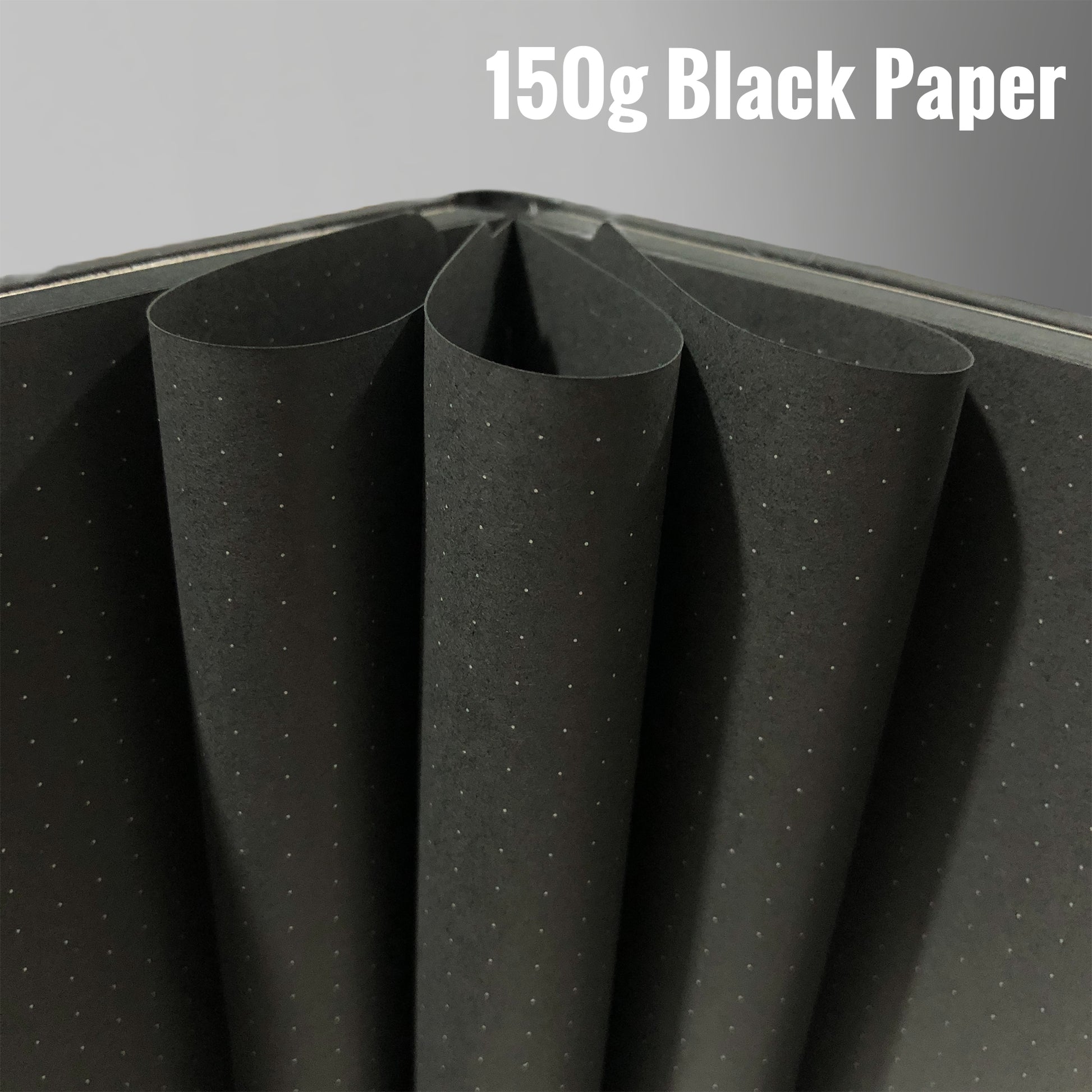 Journal à pois en papier noir de 150g, carnet de notes à grille de points de 160 Pages 5x5mm, couverture rigide en cuir PU végétalien de taille A5 avec interdiction élastique-8