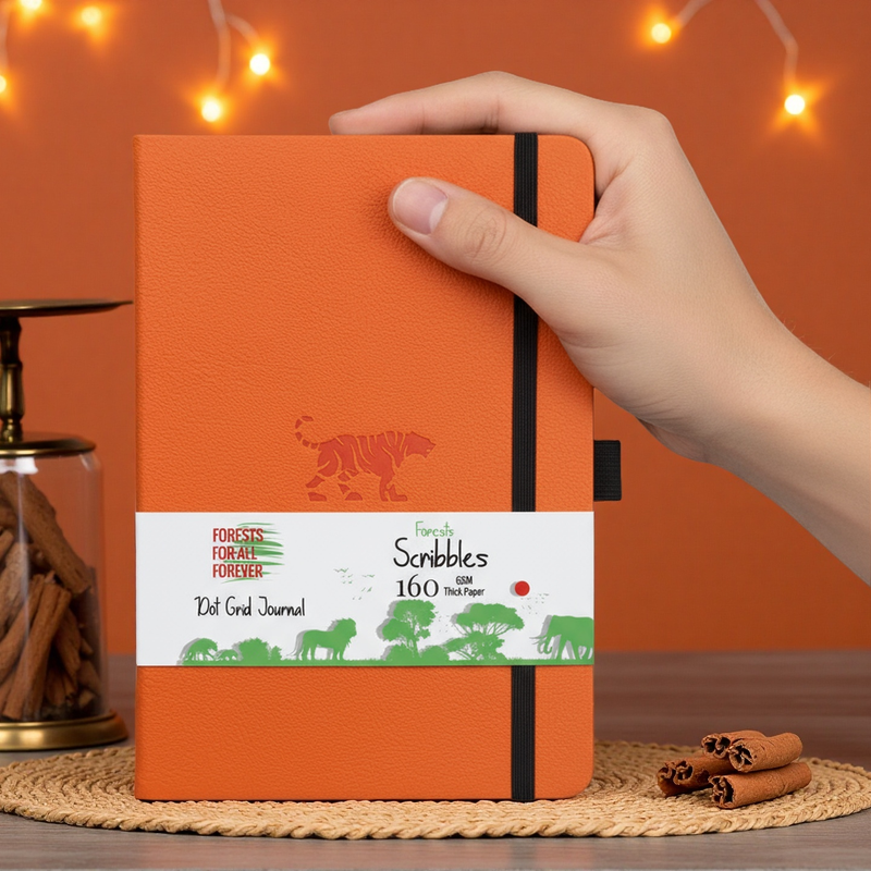 Journal à pois en papier de bambou 160 g/m², taille MOLESKINE de voyage-zoom-