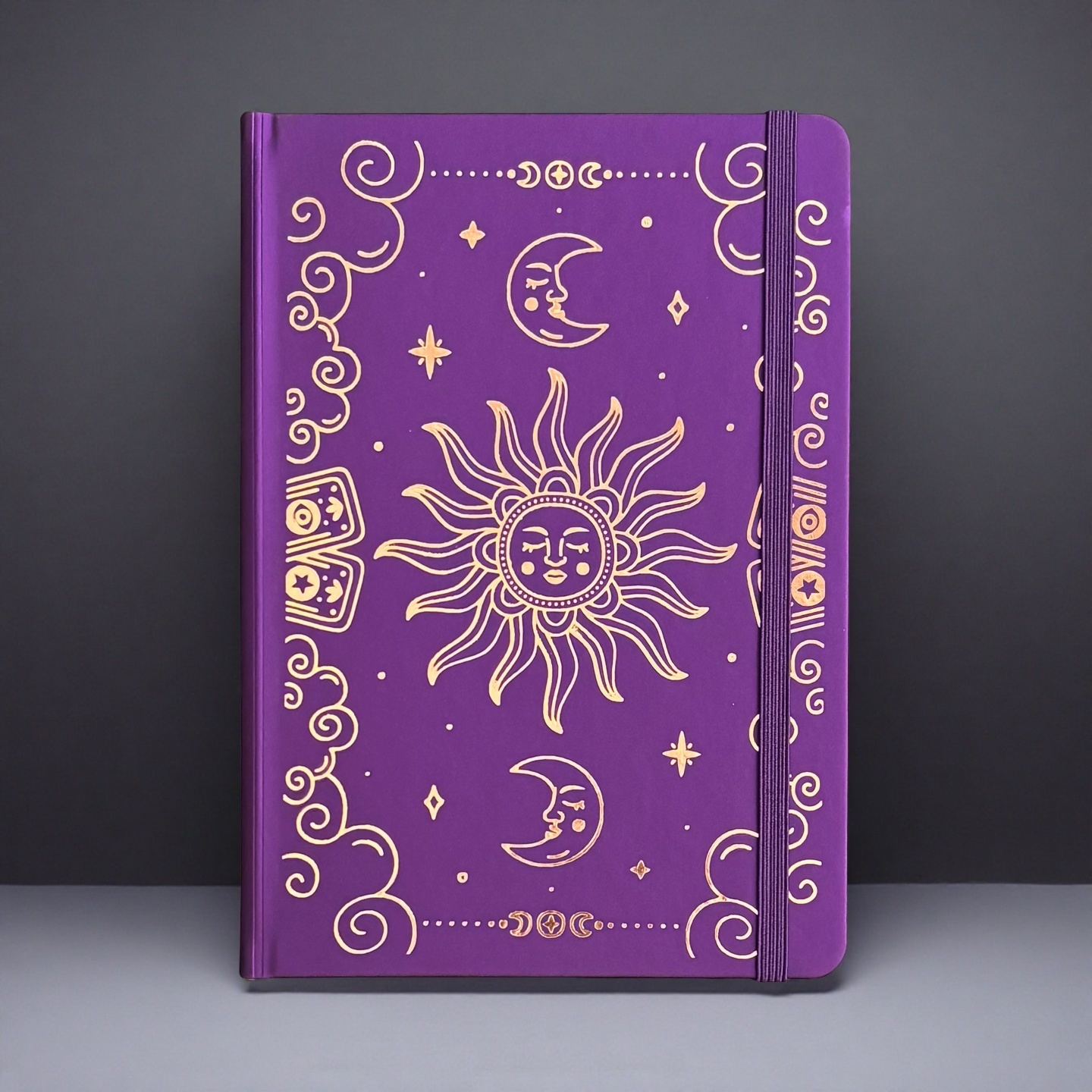 A5 Dot Grid Journal with Gold Foil Sun & Moon Astrology Cover-8
