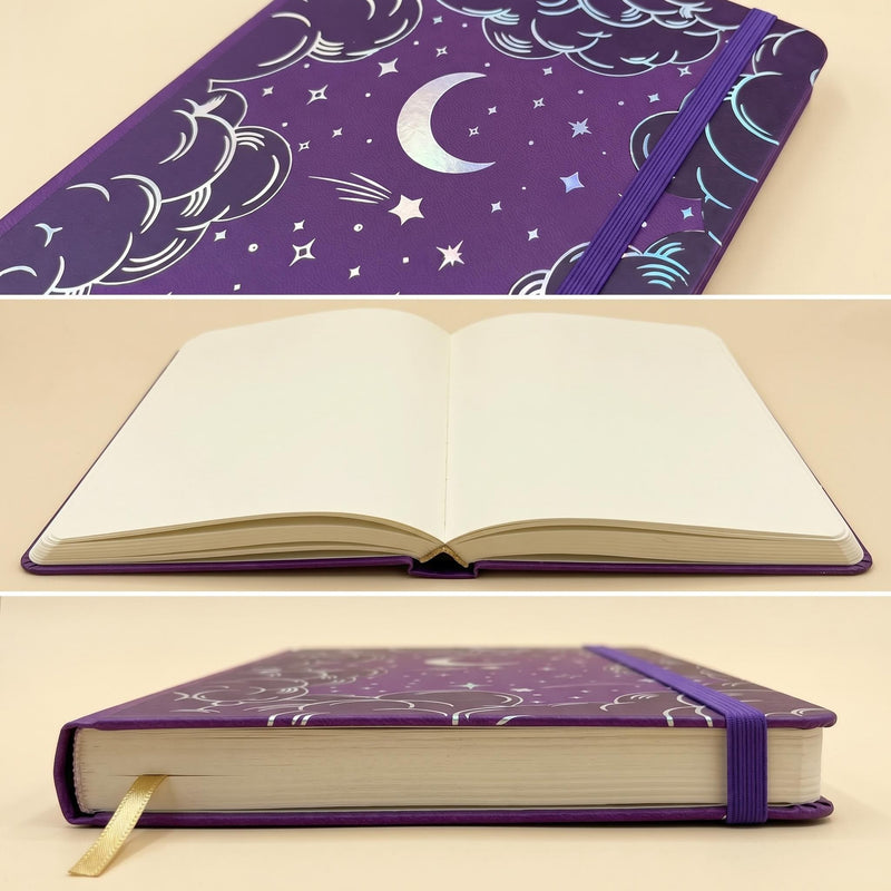 A5 Koi-Fisch Punktraster-Notizbuch, 160 g/m² elfenbeinfarbenes Papier, nummerierte Seiten, Hardcover mit Goldfolienprägung-zoom-