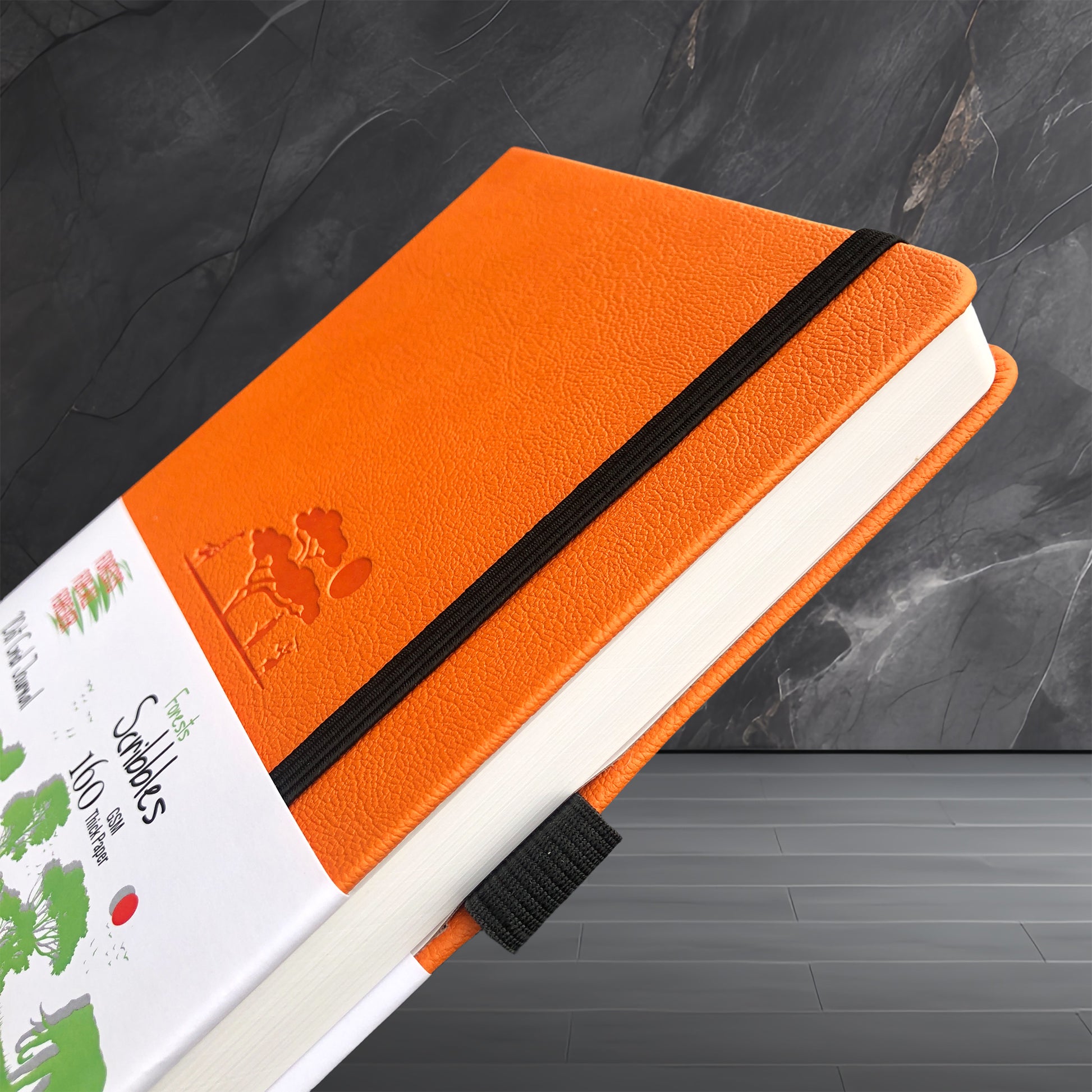 A5 Orange Safari Dot Grid Journal with 160gsm Paper-4