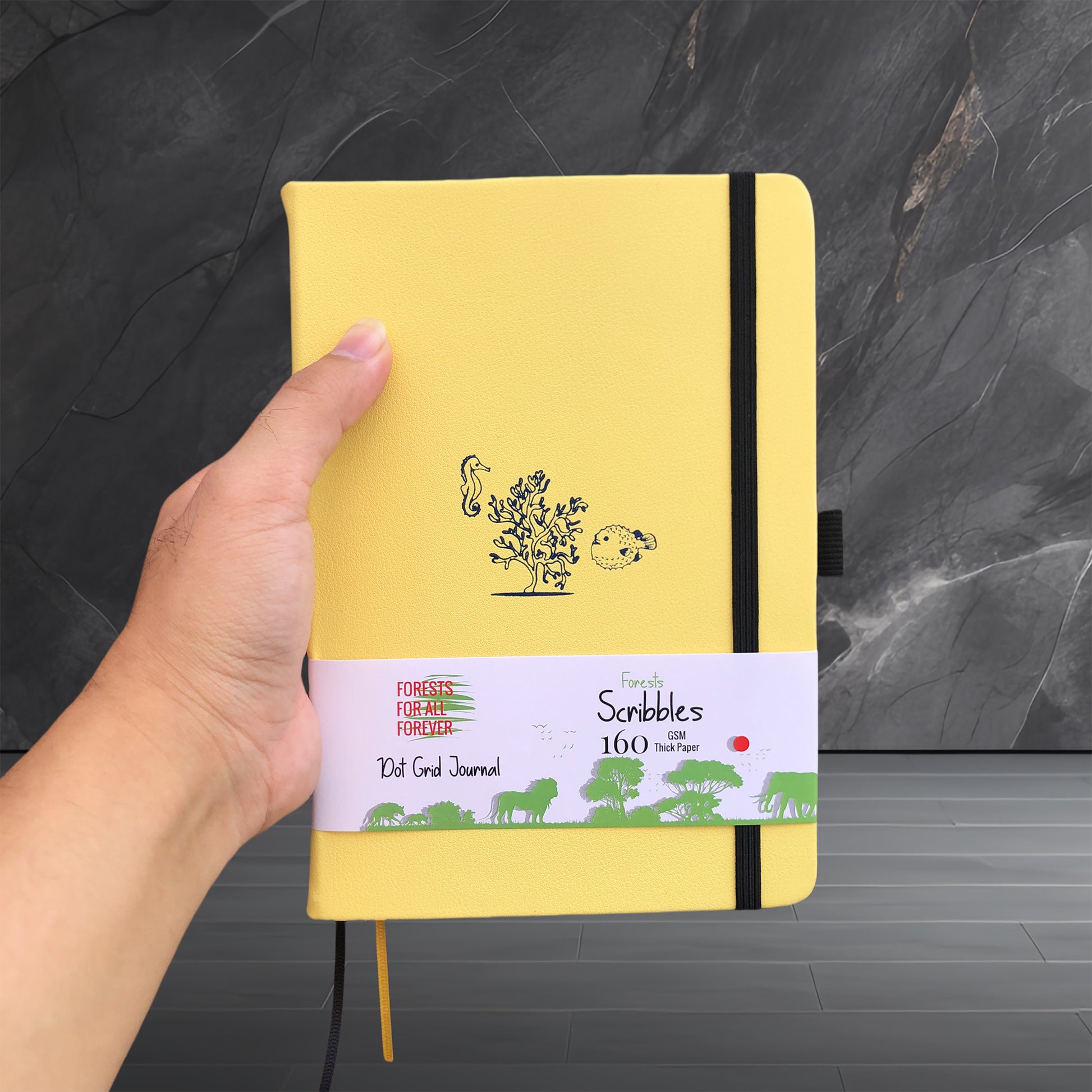 A5 Ocean Life Dot Grid Journal with 160gsm Bamboo Paper-1