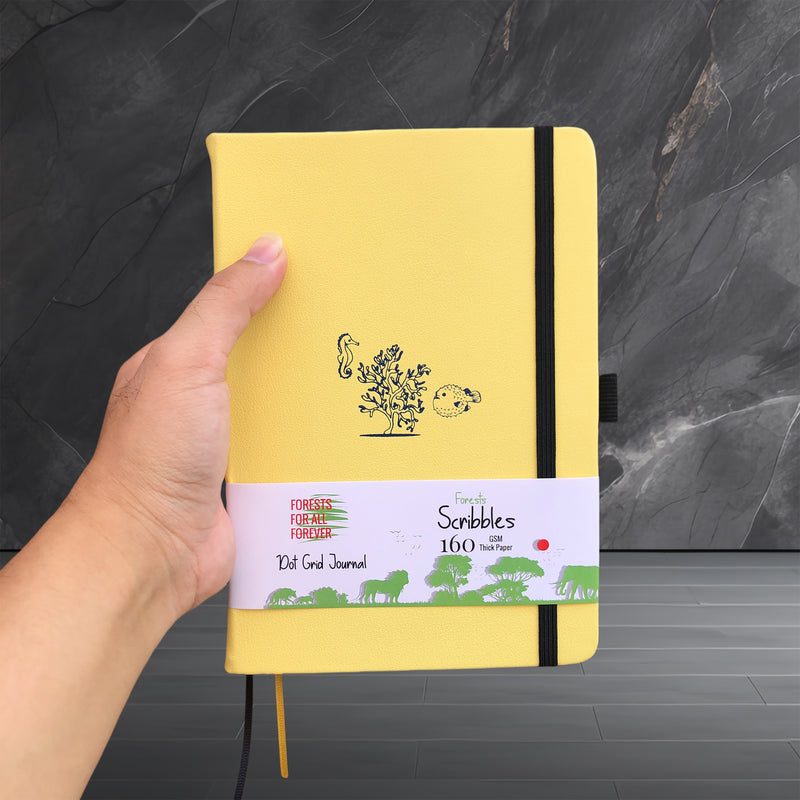 A5 Ocean Life Dot Grid Journal with 160gsm Bamboo Paper-zoom-