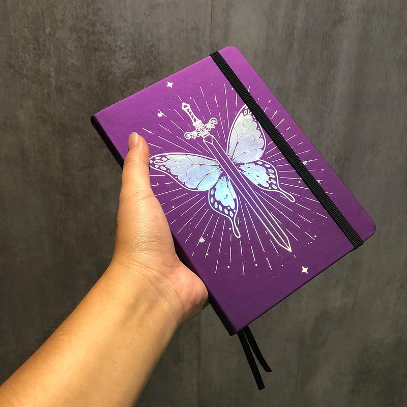 150g Black Paper Bullet Dotted Journal, 160 Pages 5x5mm Dot Grid Notebook, A5 Size Vegan PU Leather Hardcover With Elastic band-zoom-