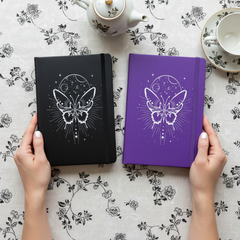 black-butterfly-dot-grid-journal-open-layout