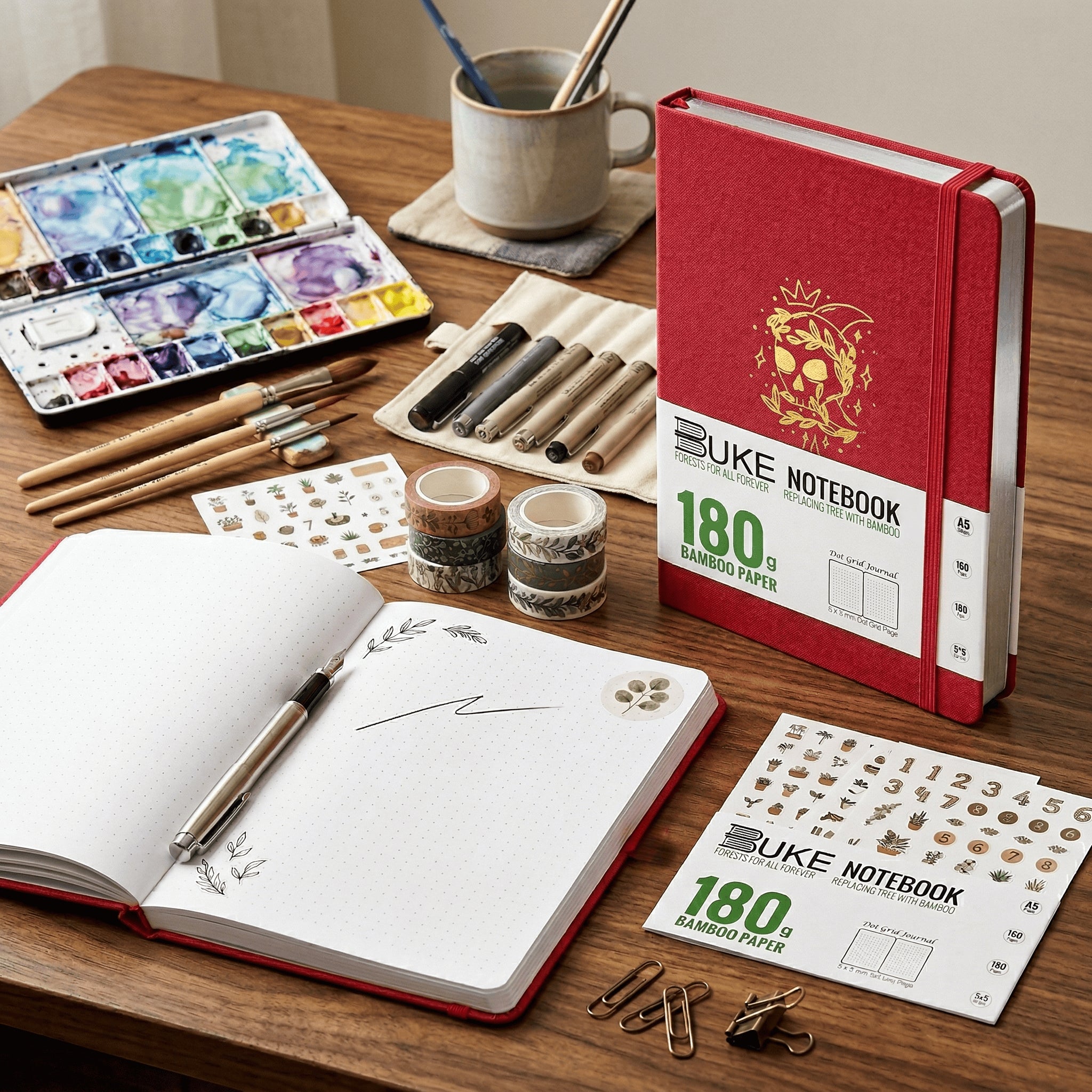 180gsm white paper notebook for journaling and planning