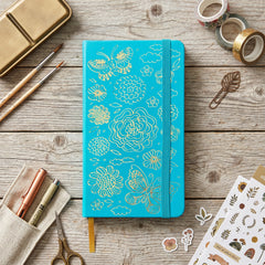 Ribbon bookmark detail on BUKE B6 notebook