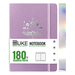 Artistic A5 dot grid notebook with silver edge